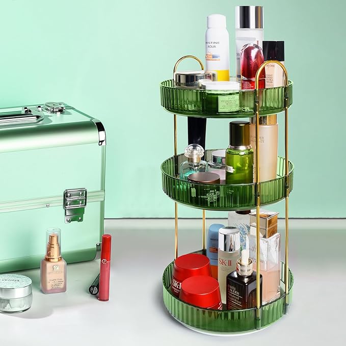 360° Rotating Vanity Makeup Organizer Shelf