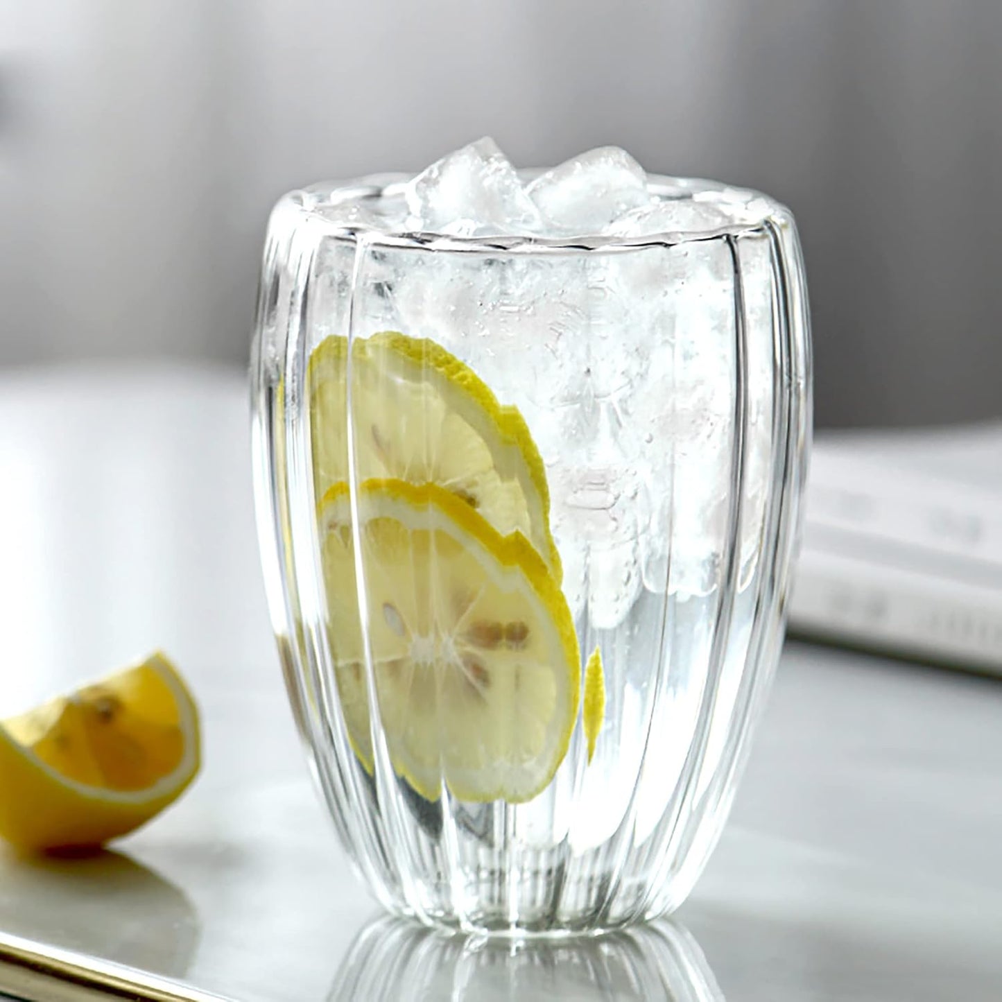 Double-Wall Glass Coffee Mug Set – 350ml