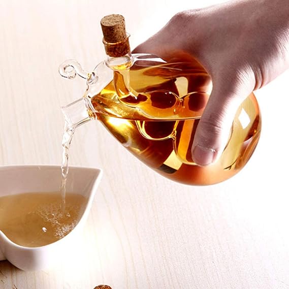 2 in 1 Oil and Vinegar Dispenser Liquid Glass Bottle