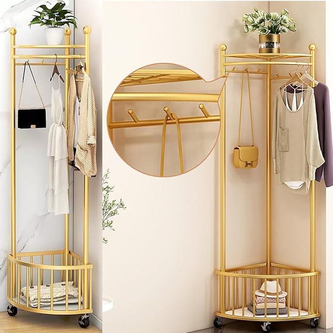 Heavy Duty Iron Corner Storage Rack Stand