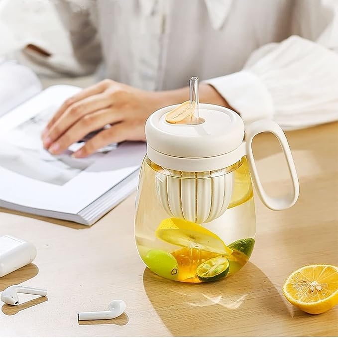 Portable Water Bottle with Straw