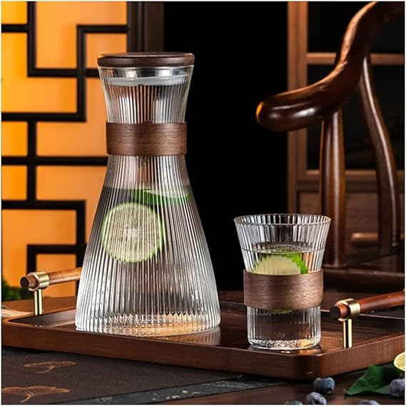 5pcs Transparent Glass Water Set with Jug and Glasses