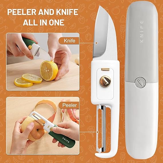 2-in-1 Stainless Steel Fruit Knife & Peeler