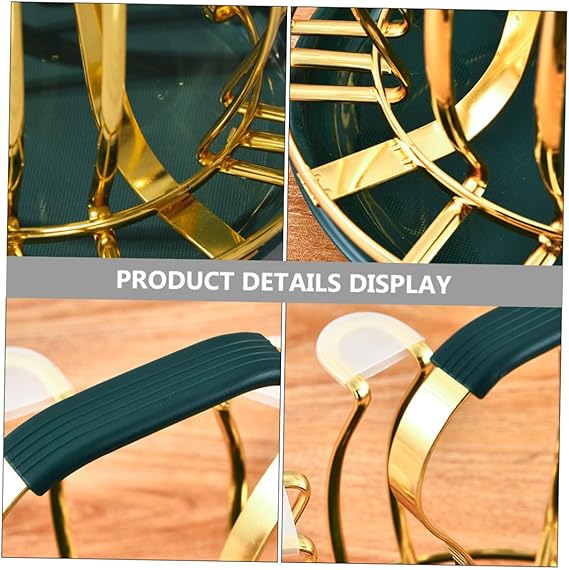Golden Glass Stand – 6 Mug Drying Rack Organizer