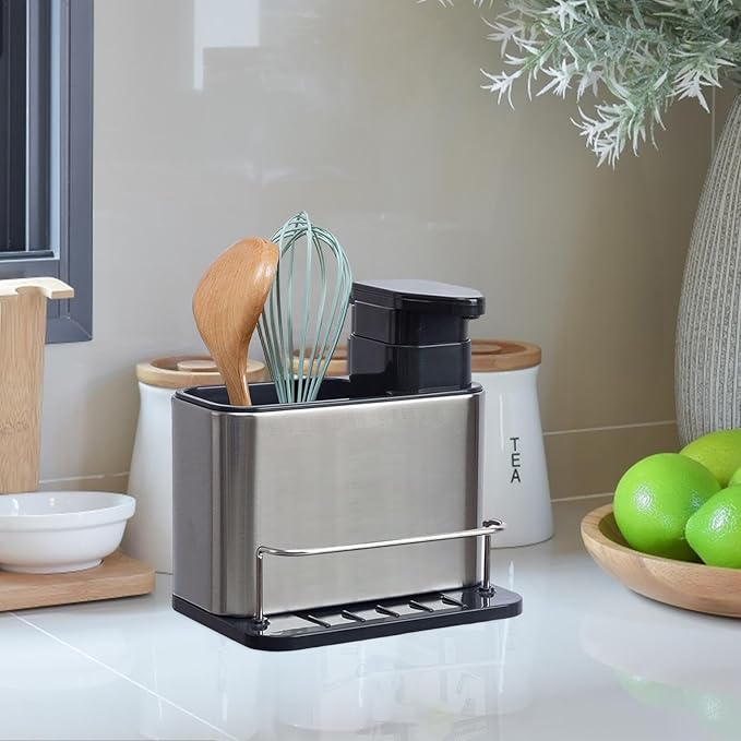 3-in-1 Kitchen Soap Dispenser with Organizer