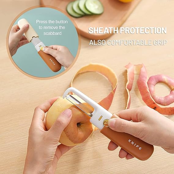 2-in-1 Stainless Steel Fruit Knife & Peeler