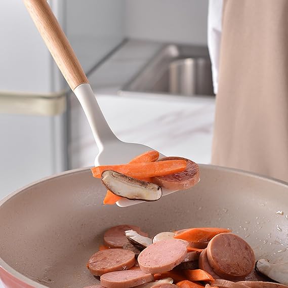 12-Piece Kitchen Utensil Set – Heat-Resistant Silicone Handle Tools