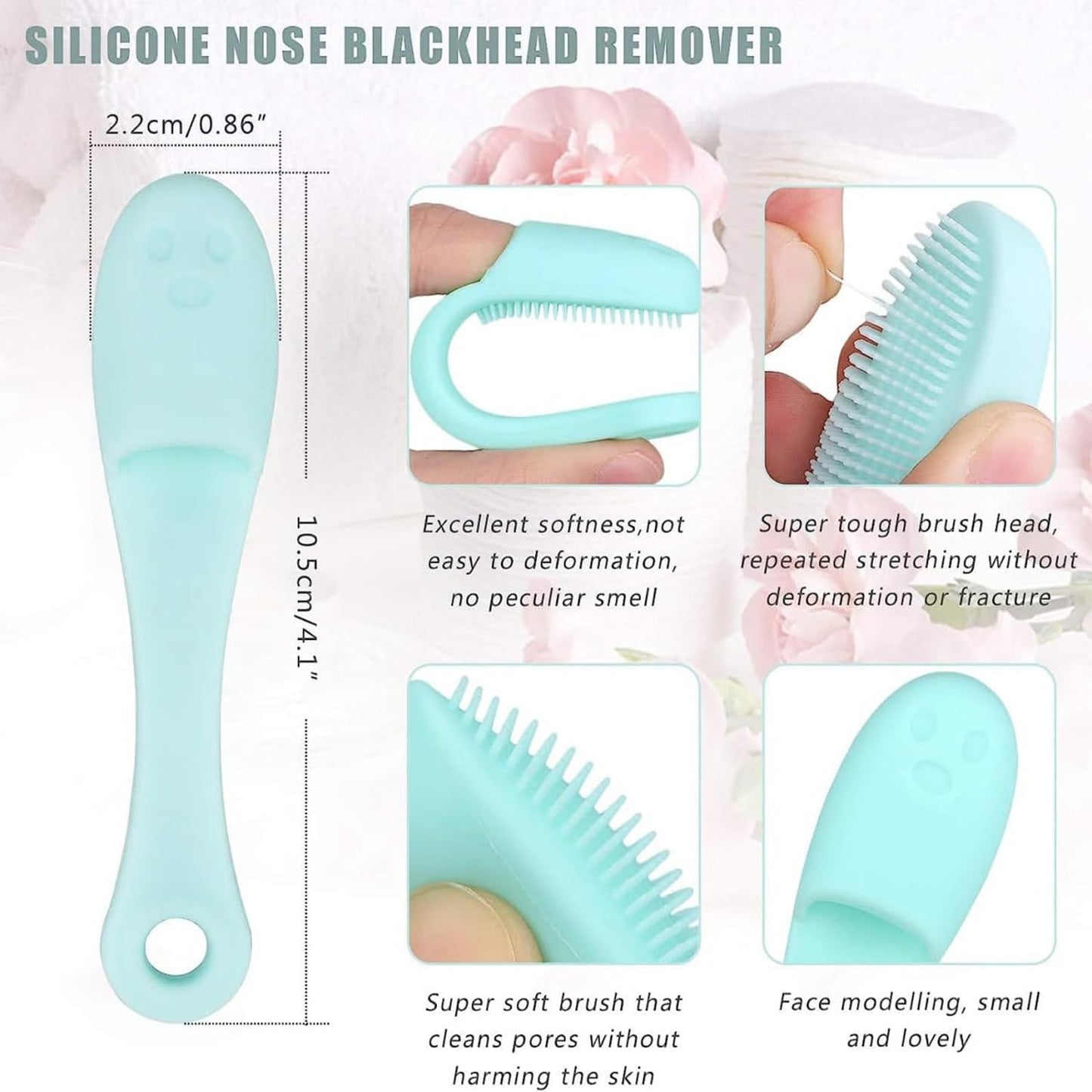 Finger Shape Silicone Nose Cleaner Blackhead Remover - 1Pc