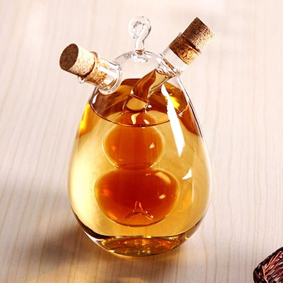 2 in 1 Oil and Vinegar Dispenser Liquid Glass Bottle