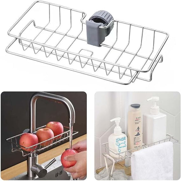Stainless Steel Sink Sponge Holder Rack
