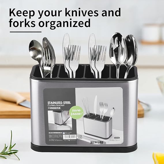 Stainless Steel Kitchen Utensil Cutlery Holder