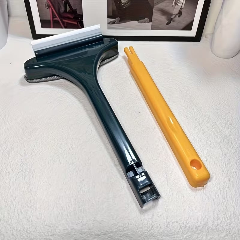 2-in-1 Window Cleaner | 360° Rotatable Glass Wiper & Screen Brush – Runstore.pk