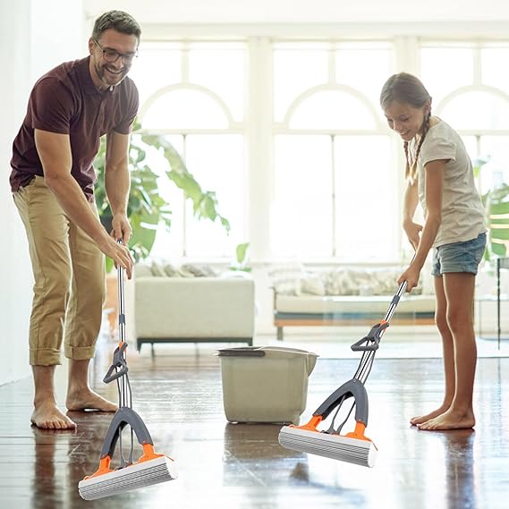 Dual Use Sponge Mop for Floor Cleaning