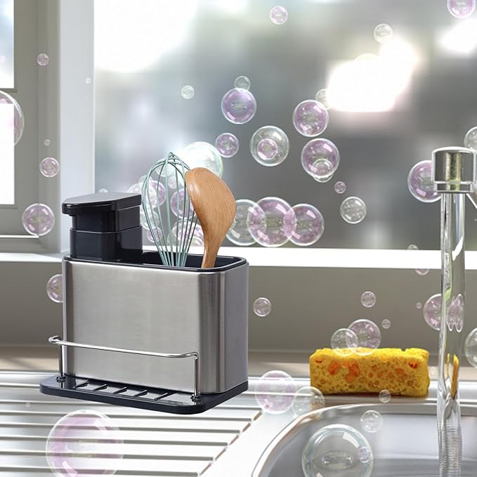 3-in-1 Kitchen Soap Dispenser with Organizer