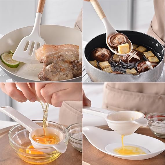 12-Piece Kitchen Utensil Set – Heat-Resistant Silicone Handle Tools