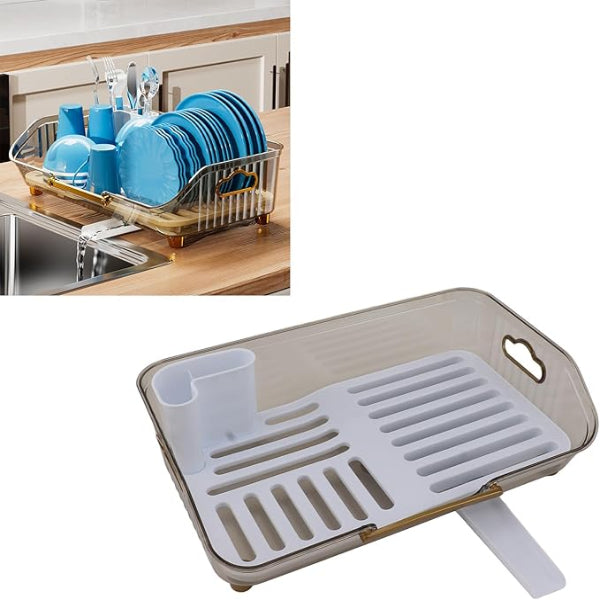 Simple Kitchen Dish Rack with Draining Tray