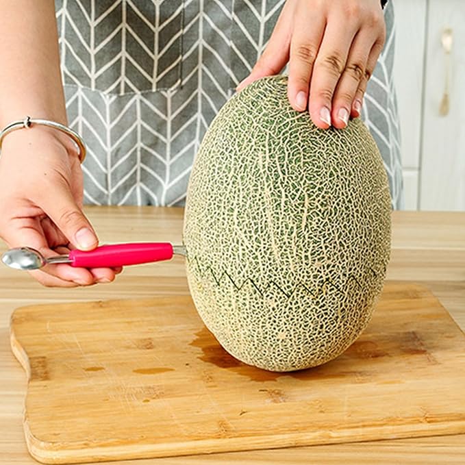 Multifunctional 2-in-1 Dig Scoop & Carving Fruit Knife