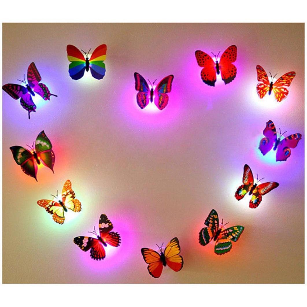 Pack of 5 LED Butterfly Wall Decor for Home & Bedroom