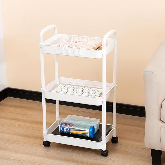 3 Layer Rolling Storage Trolley Utility Cart