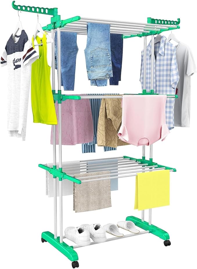 3-Tier Foldable Steel Cloth Drying Stand