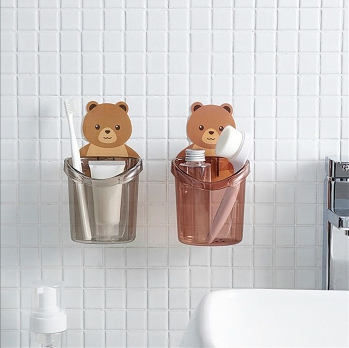 Cartoon Wall Mount Toothbrush Holder 1Pc