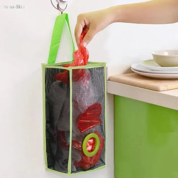 Plastic Shopping Bag & Trash Holder for Kitchen