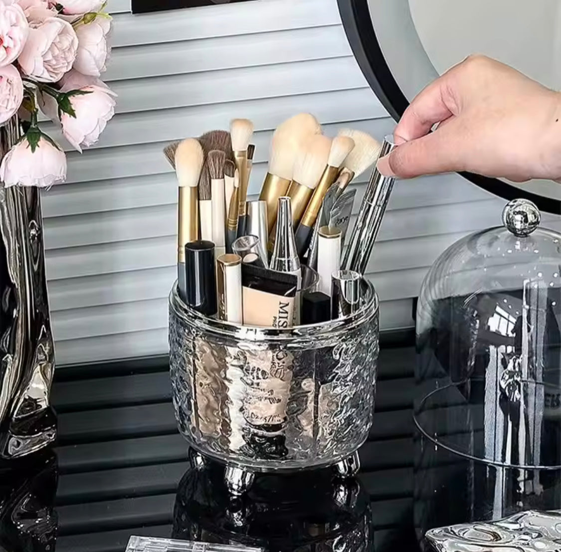 Luxury Makeup Brush and Lipstick Organizer