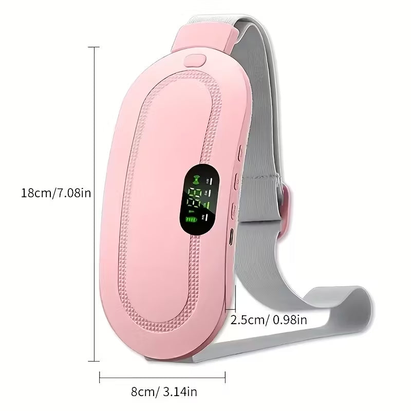 New Period Pain Relief Belt – USB Rechargeable Heating Pad with Vibration for Women
