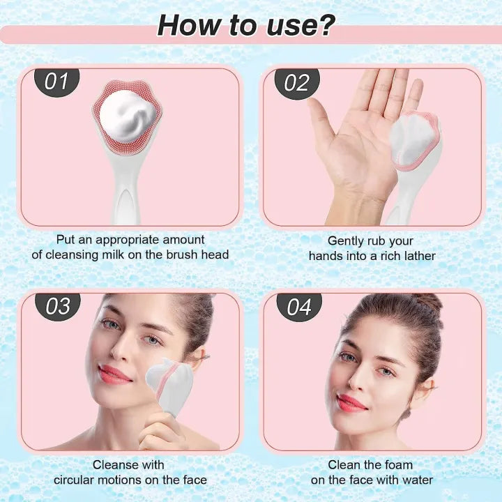 Pakola Dot Silicone Face Scrubber & Exfoliating Brush