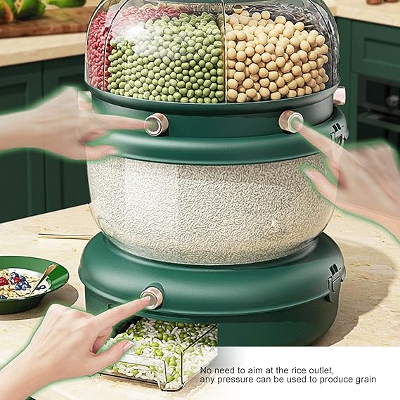 Double Layer Rotatable Dry Food Container