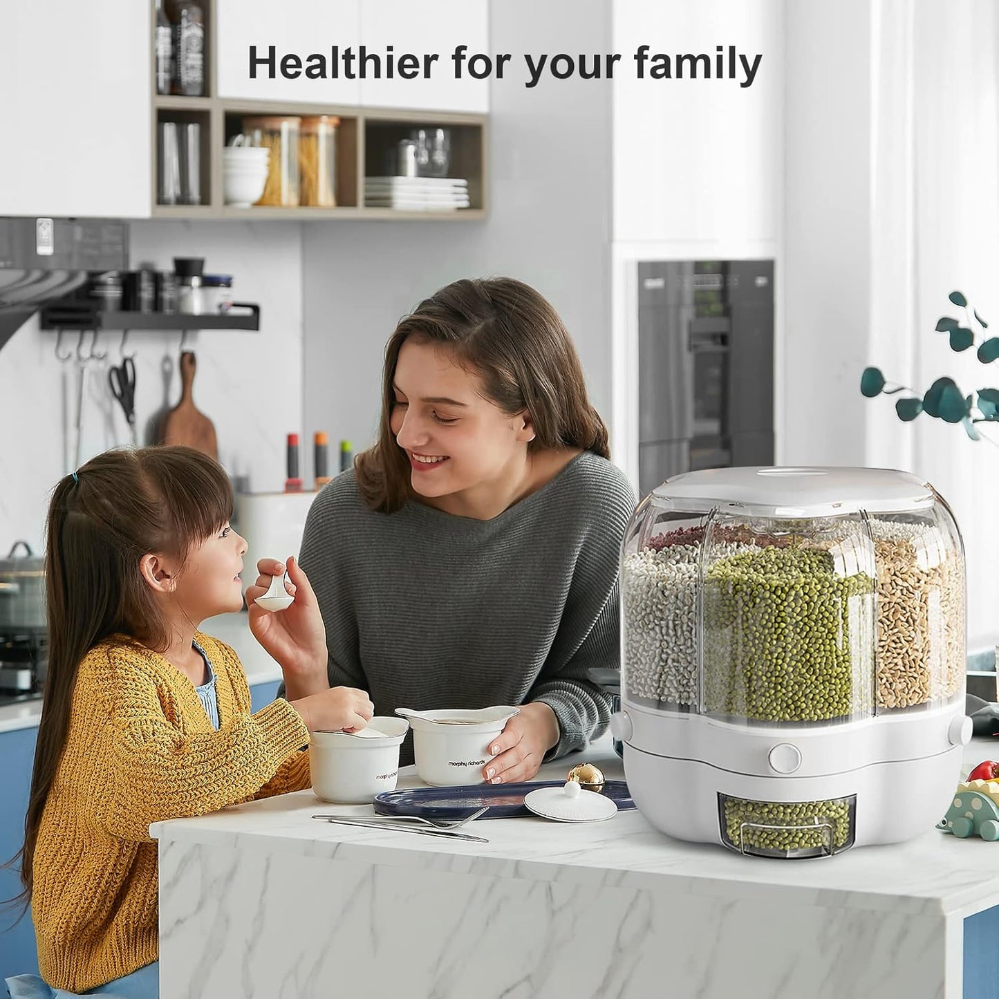Rotating Cereal & Lentil Grain Storage Dispenser ( 10kg )
