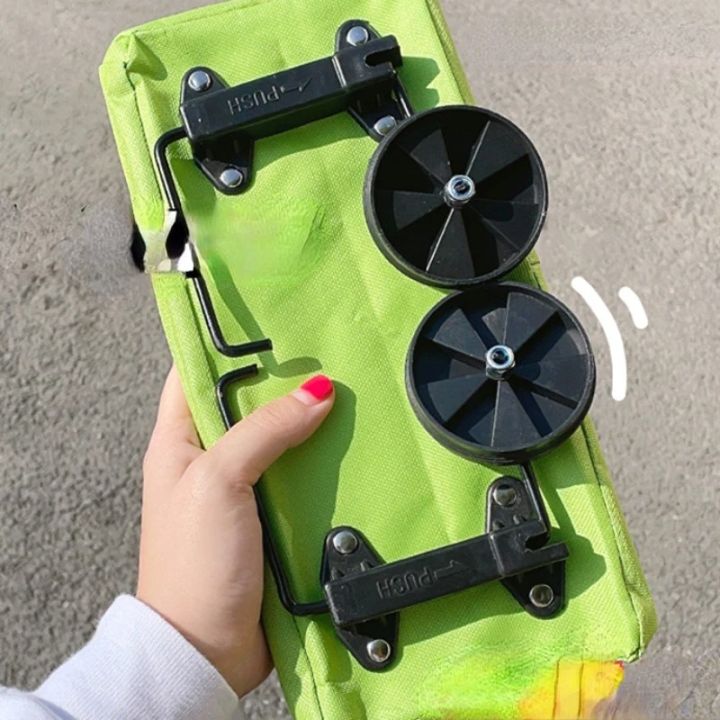 Foldable Shopping Trolley Bag with Wheels – Oxford Cloth