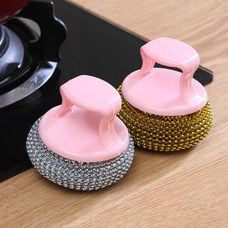Steel Wire Ball Dish Washing Brush - 1Pc