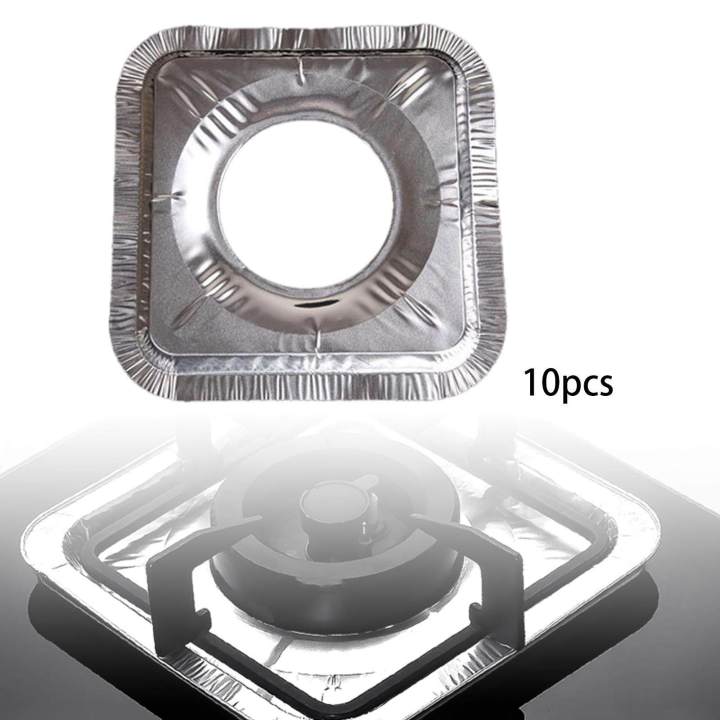 10Pcs Aluminum Foil Stove Covers for Gas Burners