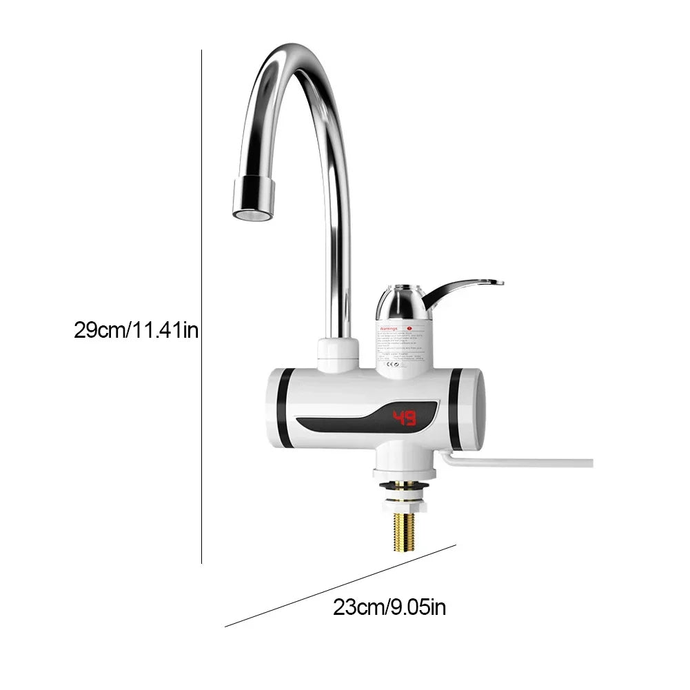 Instant Electric Hot Water Heater Faucet with LED Display | Fast Heating Kitchen Tap – Runstore.pk
