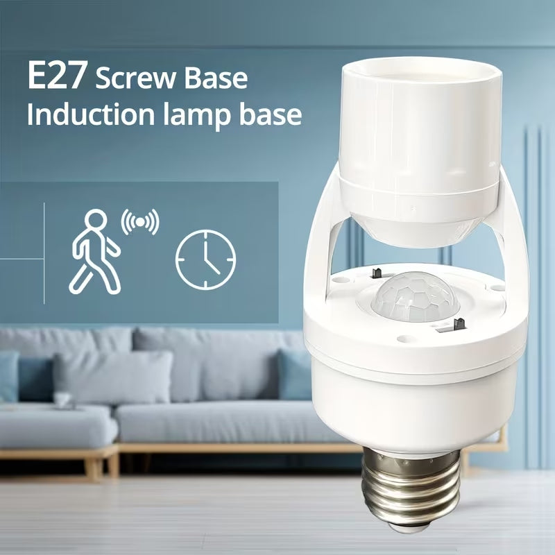 E27 PIR Motion Sensor Lamp Bulb Holder | Automatic Light ON/OFF Smart Socket