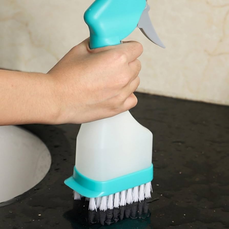 4-in-1 Spray Window Cleaning Brush with Wiper