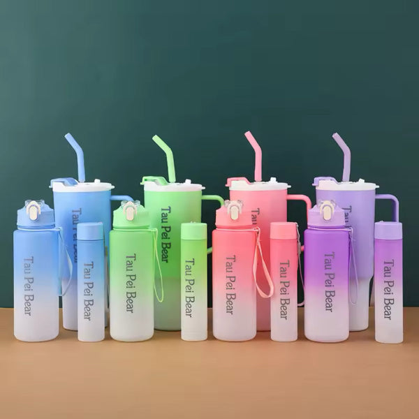 3pcs Large Capacity Sports Water Bottle Set