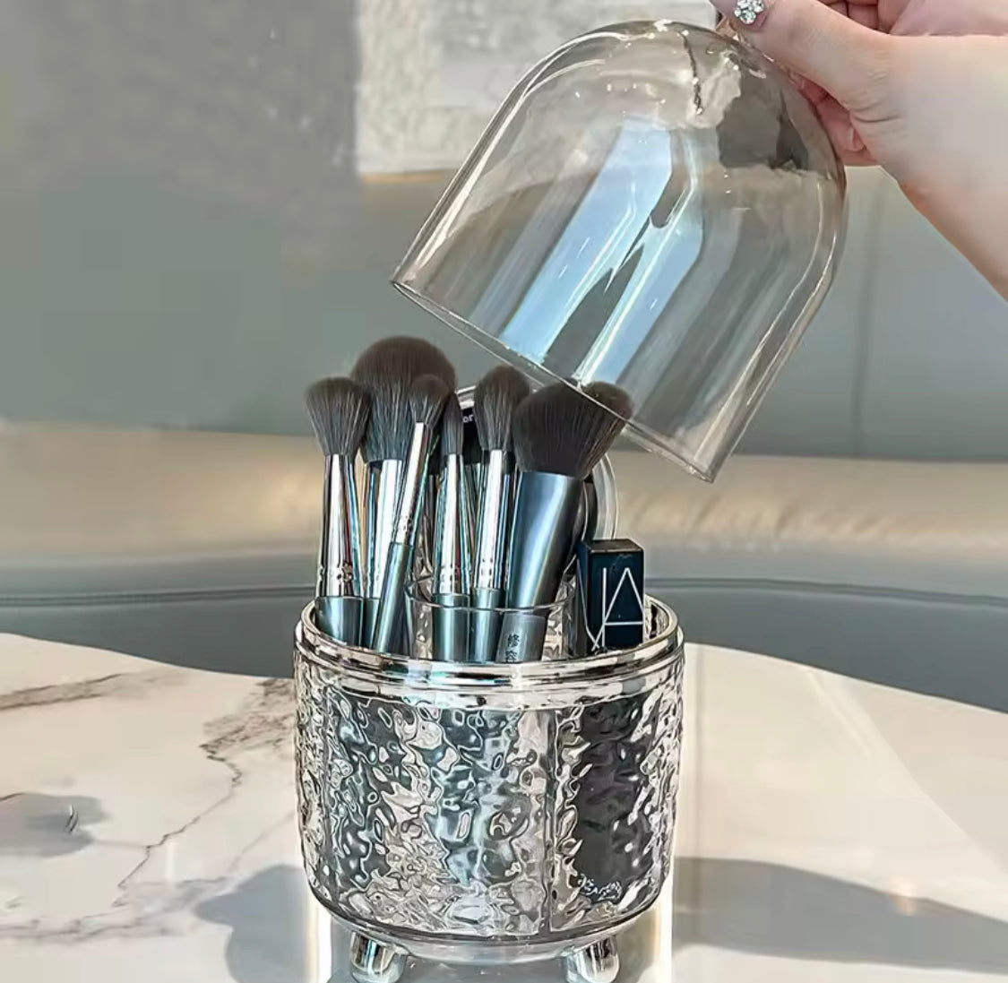 Luxury Makeup Brush and Lipstick Organizer