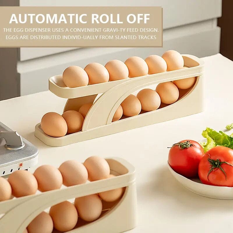 Smart Automatic Rolling Egg Dispenser Rack Tray