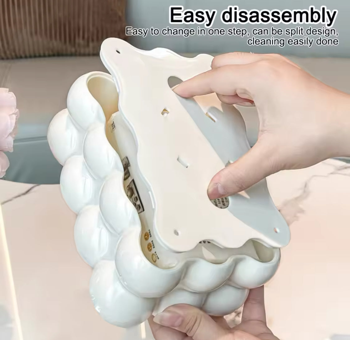 Bubble Shape Ceramic Tissue Box for Desktop