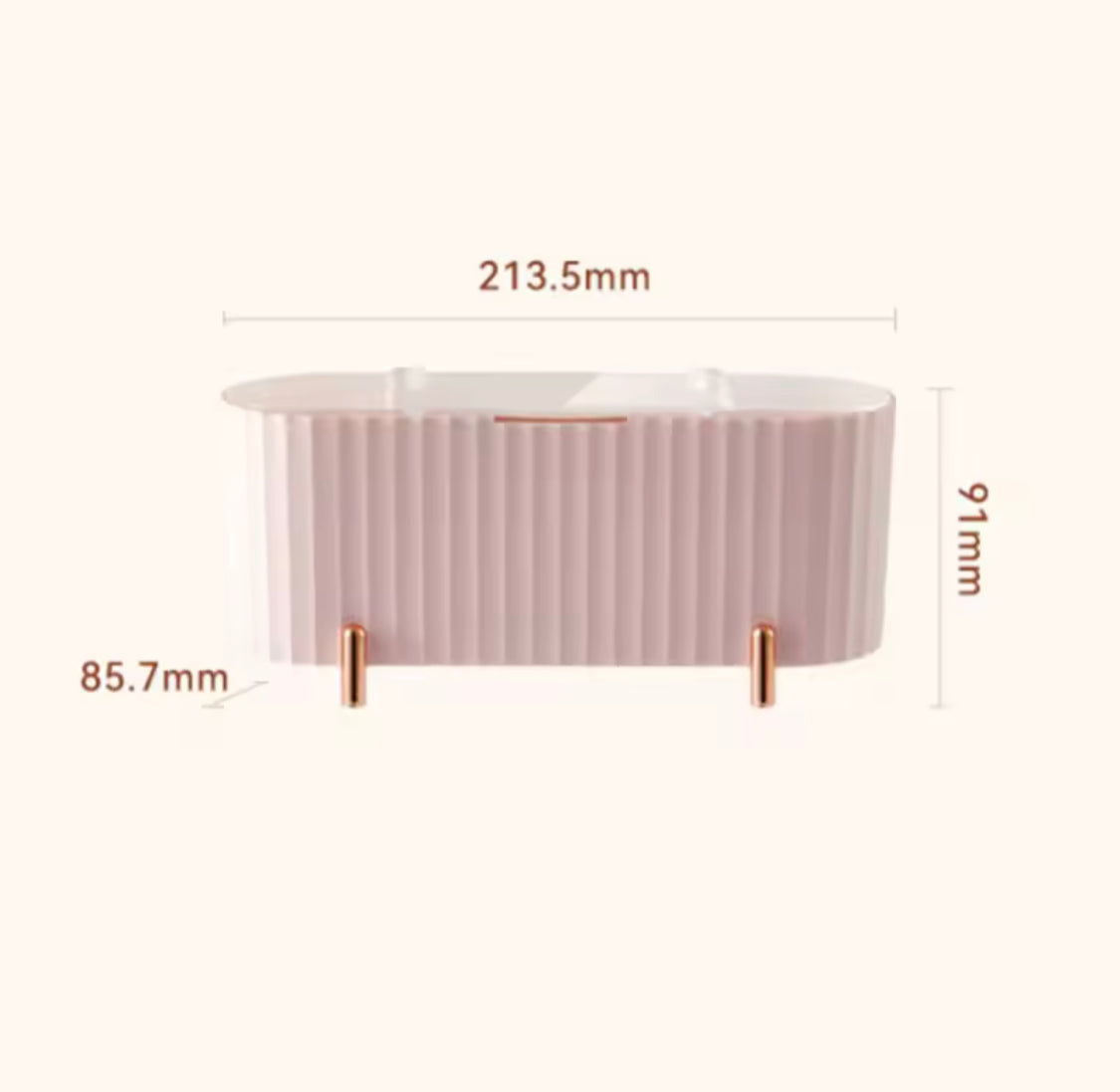 Desktop Makeup Brush and Cotton Pads Organizer