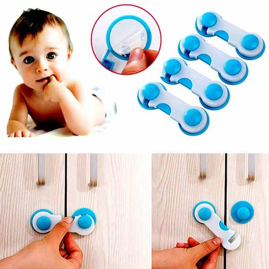2Pcs Child Lock Kids Drawer Cabinet Cupboard Door Fridge Safe Safety Locks Kits