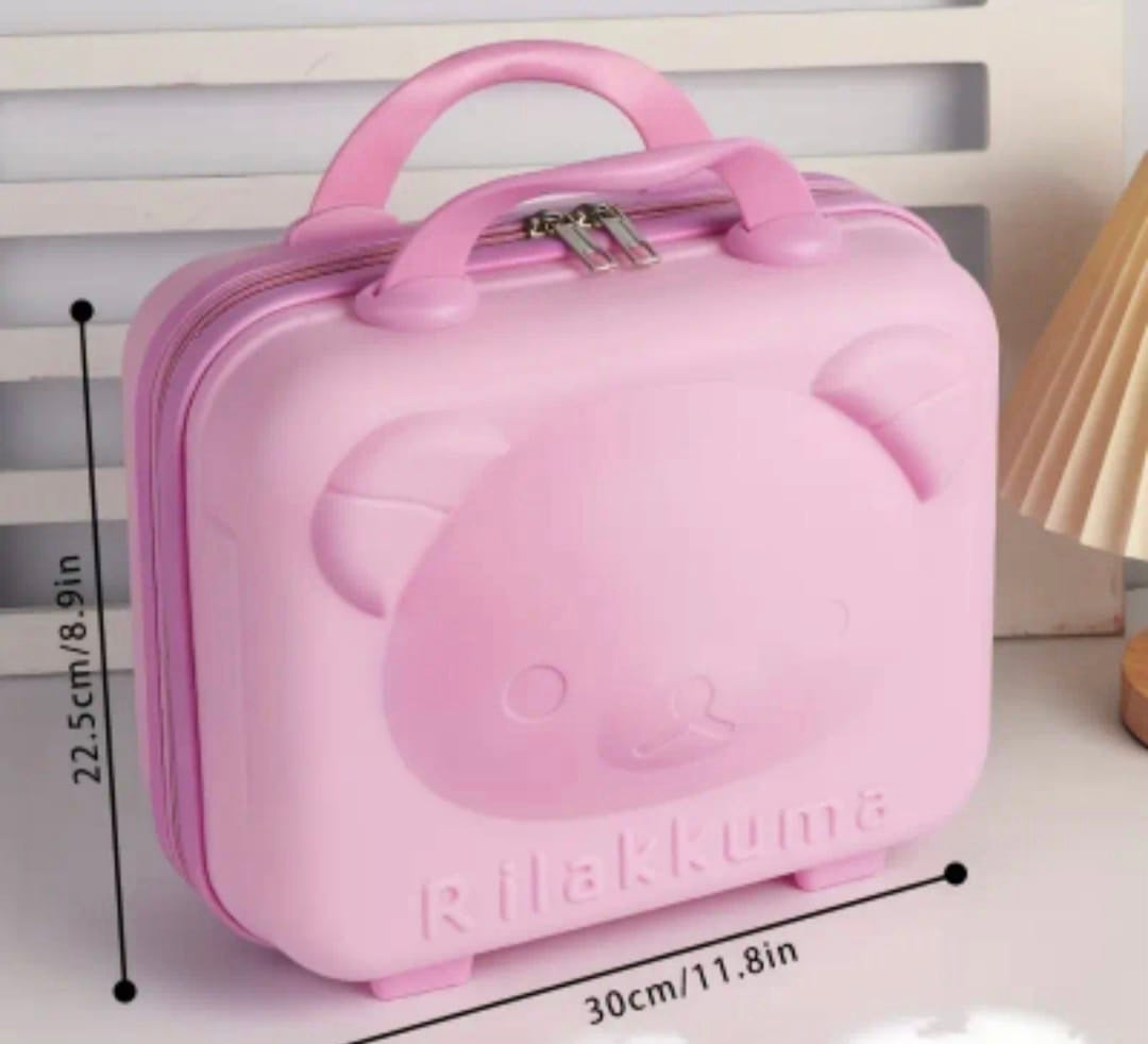 Mini Bear Travel Cosmetic Bag Organizer with Zipper