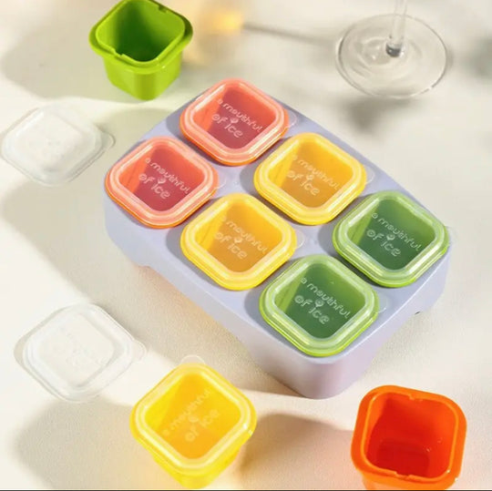 Reusable 6-Grid Ice Block Tray with Lid