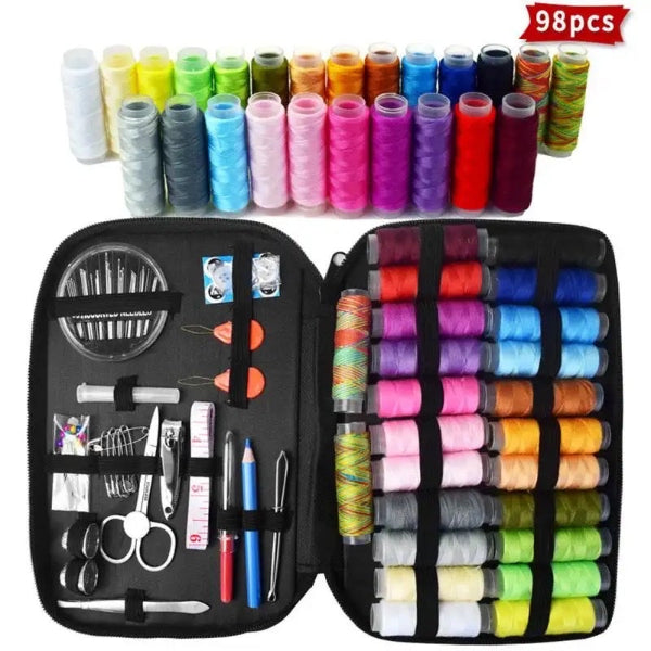 98-Piece Portable Sewing Kit – Travel & Home Repair Set