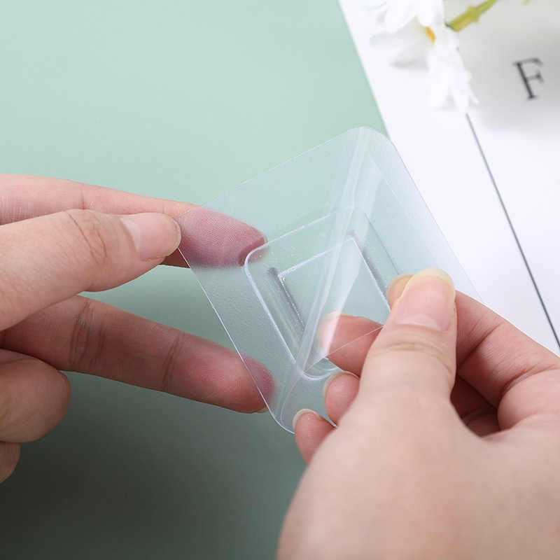 Double Sided Self Adhesive Wall Hooks Invisible Traceless Organizer Set