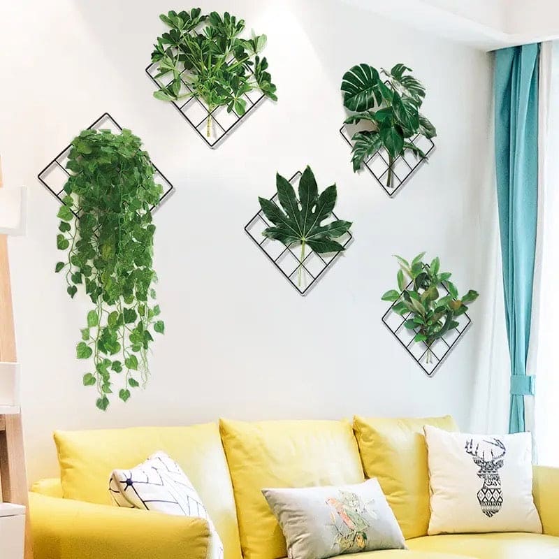 3D Grass Leaf Wall Sticker – Waterproof Indoor Decor