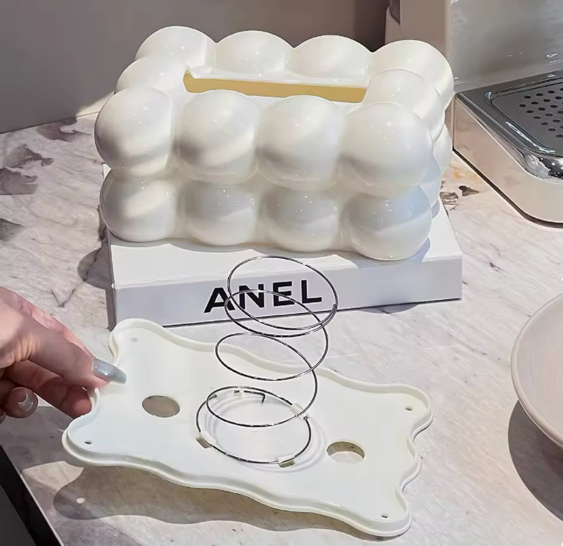 Bubble Shape Ceramic Tissue Box for Desktop