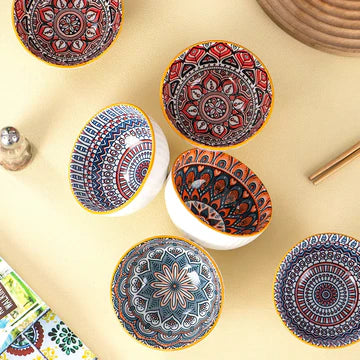Set of 6 Premium Ceramic Serving Bowls